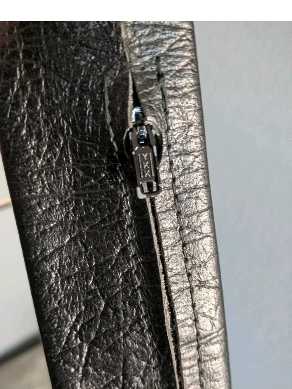 Men's Black Leather Belt with Silver Buckle